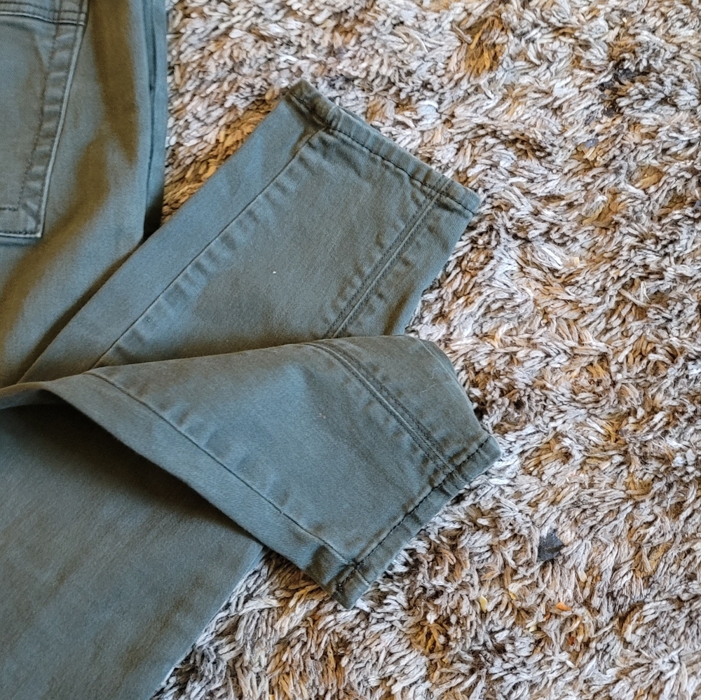 Anthropologie Olive Green Utility Style Skinny Pants 26 - Picture 7 of 9